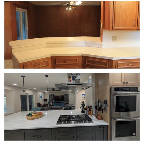 Kitchen counter makeover in Chapman Ranch, TX